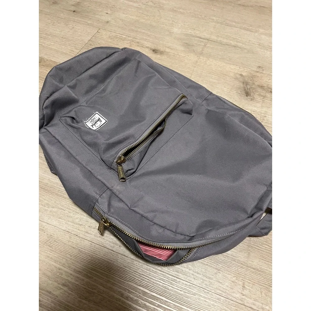 Herschel Supply‎ Co Nova Settlement Backpack Grey Canvas School Travel Bag Mens